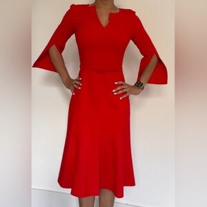 NWT, Limited Edition Oscar De La Renta scarlet dress. New with tags.